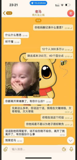 此人吴鹏老婆陶丹娜在西港贡布黑我250万u,态度还极其器张