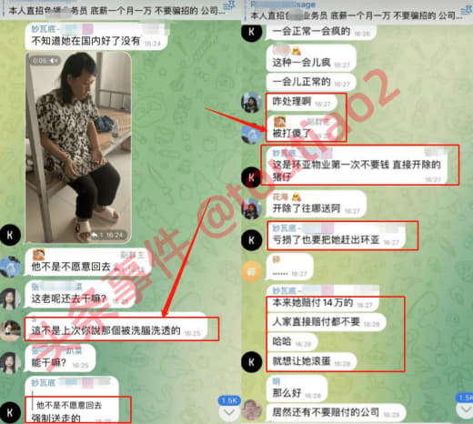 女子被洗脑打傻后喝雨水，遭缅北诈骗集团强制遣返，回国时人已疯